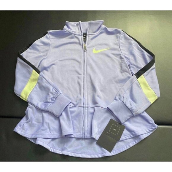 NWT Nike Leggings & Peplum Track Jacket Set Girls Size 6 x - Picture 2 of 3